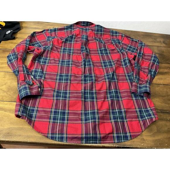 Vineyard Vines Mens XL Red Plaid Classic Fit Tucker Collar Button Up Shirt - Picture 9 of 9